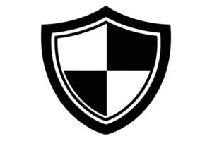 Simple black and white shield graphic. vector