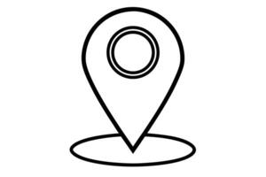 Location pin icon isolated on white background for maps and navigation vector