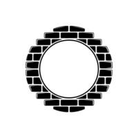 Circular Brick Frame, Minimalist, Protective Outline vector