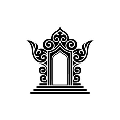 Intricate Thai Window Ornament, Elegant