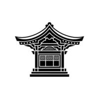 Minimalist Japanese Pagoda, Geometric vector