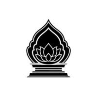 Serene Lotus Emblem, Minimalist Spiritual vector