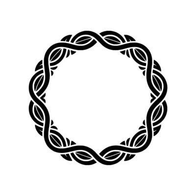 Intricate Celtic Knot Frame, Minimalist, Border