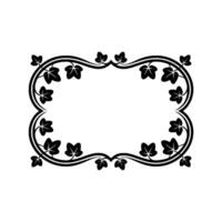 Elegant Ivy Frame, Vintage Botanical Border, Floral vector