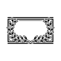 Elegant Deco Frame, Botanical Ornamentation, Vintage - Ornament - Laurel vector