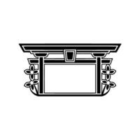 Geometric Torii Frame, Minimalist vector