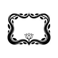 Elegant Floral Frame, Vintage Botanical - Ornament - Swirls vector
