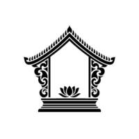 Intricate Asian Gateway, Serene Symbolism vector
