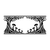 Intricate Forest Border, Art Nouveau Style vector