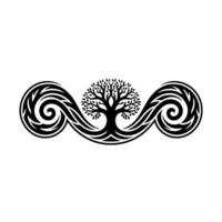 Celtic Tree of Life Ornament, Intricate vector