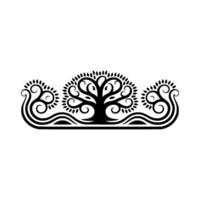 Elegant Tree of Life Emblem, Vintage Botanical vector