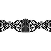 Celtic Gate Border, Intricate Wreath vector