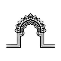 Intricate Archway, Geometric Ornamentation, Minimalist, Ornament vector