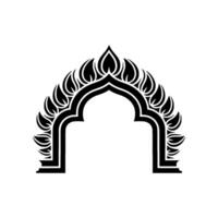 Intricate Archway, Ornamental, Minimalist Emblem vector