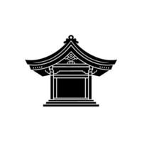 Minimalist Japanese Pagoda - Serene Architecture vector