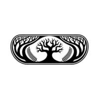 Elegant Botanical Emblem, Timeless Tree Symbol vector