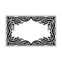 Intricate Celtic Frame, Botanical Ornamentation, Vintage vector