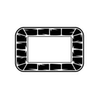 Geometric Brick Frame, Minimalist, Outline vector