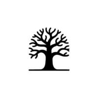 Illuminated Tree Silhouette, Symbol of Growth and Wisdom vector
