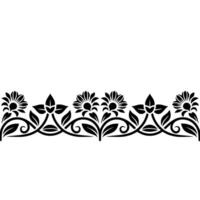 Elegant Floral Border, Vintage Style, Decorative Element - Pattern - Ornamental vector