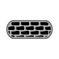 Abstract Brick Oval, Minimalist vector