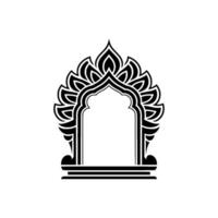 Intricate Archway, Islamic Ornamentation, Minimalist - Ornament vector