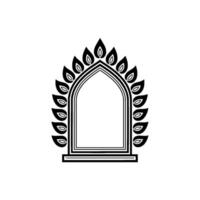 Gothic Arch Emblem, Minimalist, Symbolic Gateway vector