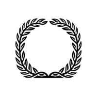 Elegant Laurel Wreath, Minimalist, Award Symbol - Circular vector
