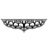 Celtic Tree of Life Border, Intricate Black vector