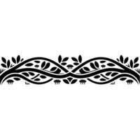 Elegant Botanical Border, Vintage Style, Decorative Element, Vine vector