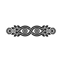 Elegant Floral Border, Vintage Element, - Swirl vector