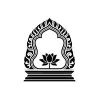 Intricate Lotus Gateway, Symbolic Serenity vector