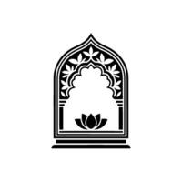 Intricate Archway, Floral Motif, Serene Portal vector