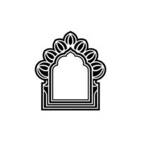 Intricate Archway Silhouette, Moroccan vector