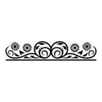 Elegant Floral Border, Vintage, Decorative Element, - Ornament, Background vector