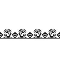 Elegant Floral Border, Vintage, Decorative Element, Edge - Ornament vector