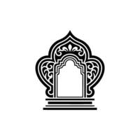 Intricate Moroccan Archway, Elegant Silhouette vector