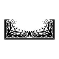 Elegant Botanical Frame, Vintage Style Ornament - Floral vector