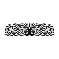 Intricate Black Tree Mushroom Ornament, Celtic vector