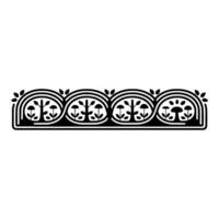 Intricate Botanical Border, Vintage Style, Decorative Element, Floral vector