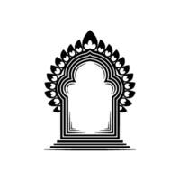Intricate Archway, Geometric Ornamentation, Minimalist, Decorative vector