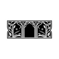 Intricate Archway, Botanical Ornamentation, Vintage vector