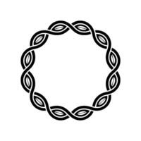 Elegant Spiral Border, Minimalist, Circular Frame vector