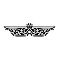 Intricate Black Ornamental Border, Vintage Element - Ornament vector