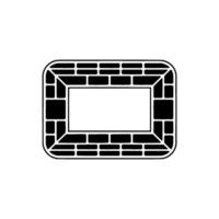Minimalist Brick Frame, Geometric Composition vector