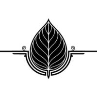 Elegant Leaf Emblem, Minimalist, Botanical Motif vector