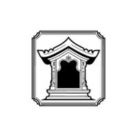 Ornamental Archway, Minimalist Emblem, Symbolic Portal vector