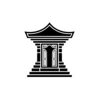 Monumental Gateway, Minimalist Silhouette vector