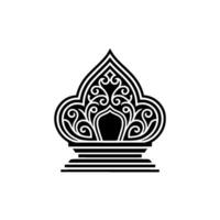 Intricate Ornamental Crest, Asian Influence vector
