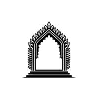 Intricate Archway, Geometric Ornamentation, Minimalist, Texture vector